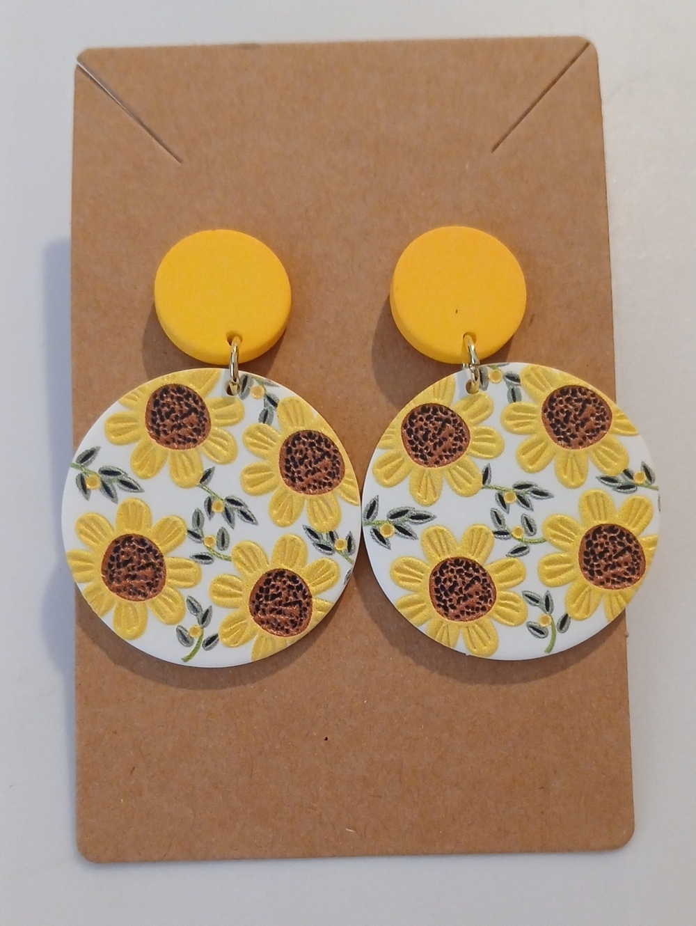 Fashion Jewelry Yellow Sunflower Drop Earrings